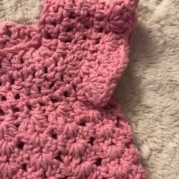 Handmade crochet baby dress. Cotton. New. - Picture 2 of 5